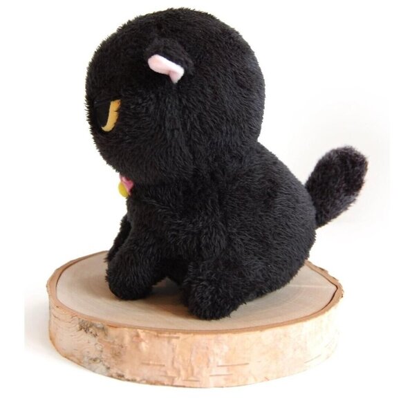 Angry Cat Plush - Fuzzy Black Void - with Red Panda Hat that Fits Real Cats! - Picture 4 of 13